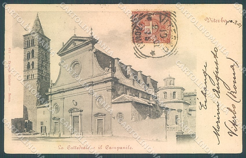 Viterbo Città Cattedrale Campanile Richter 493 cartolina JK4361 – fronte