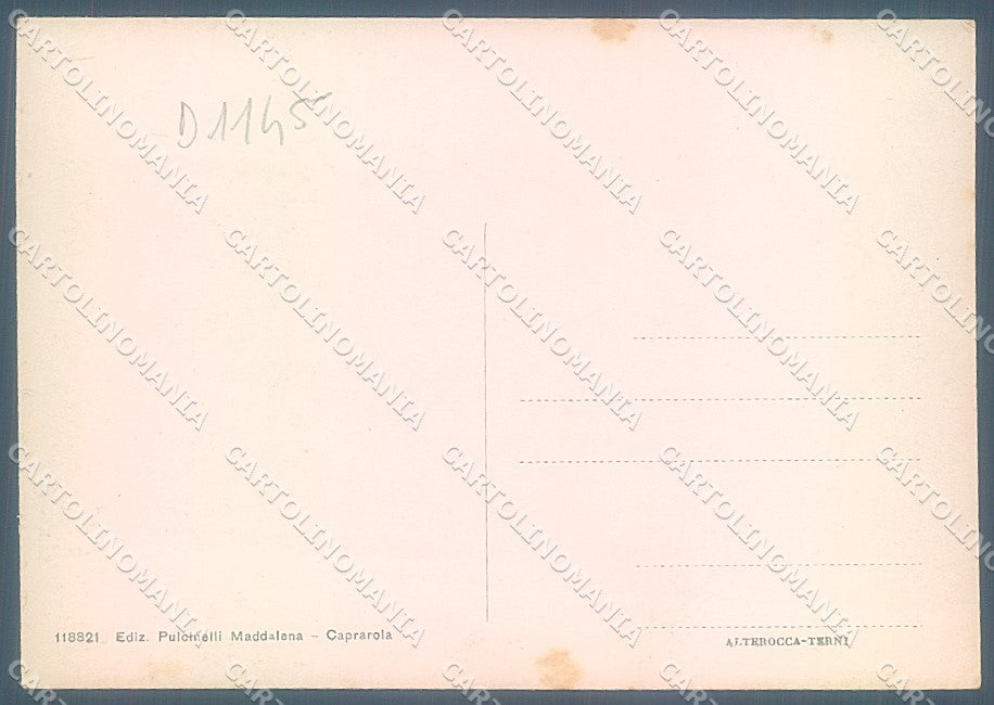 Viterbo Caprarola Via Principe di Napoli Alterocca 118821 FG cartolina JK4380 – retro