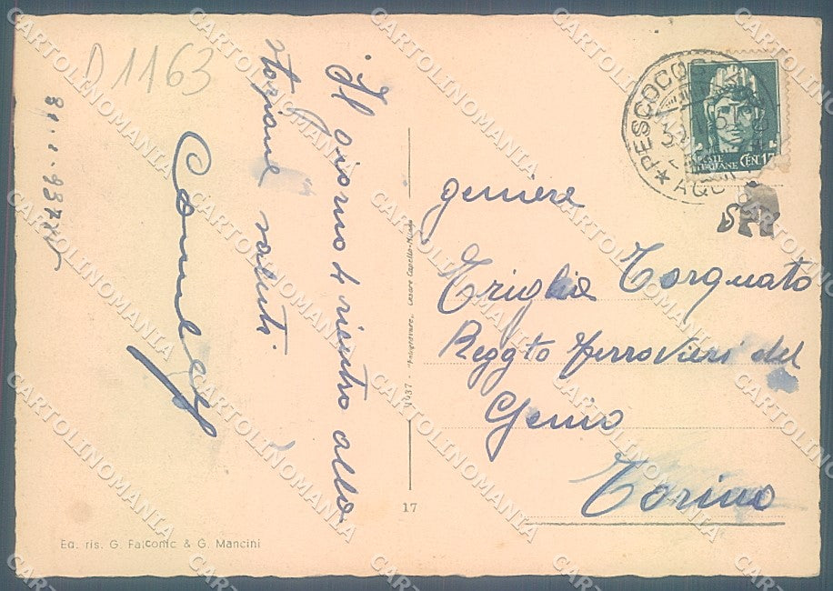 L'Aquila Pescocostanzo FG cartolina JK4386 – retro