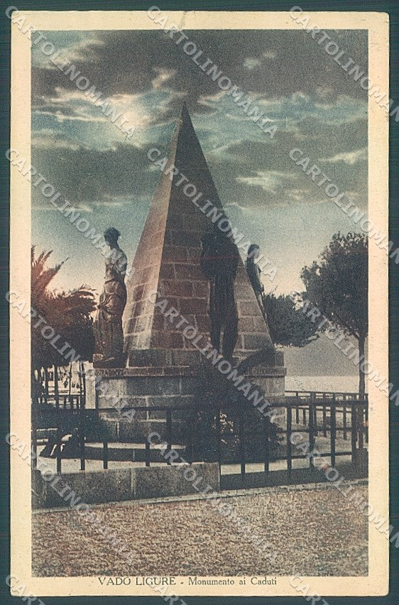 Savona Vado Ligure Monumento Caduti Chiaro di Luna STRAPPINO cartolina JK4393 – fronte