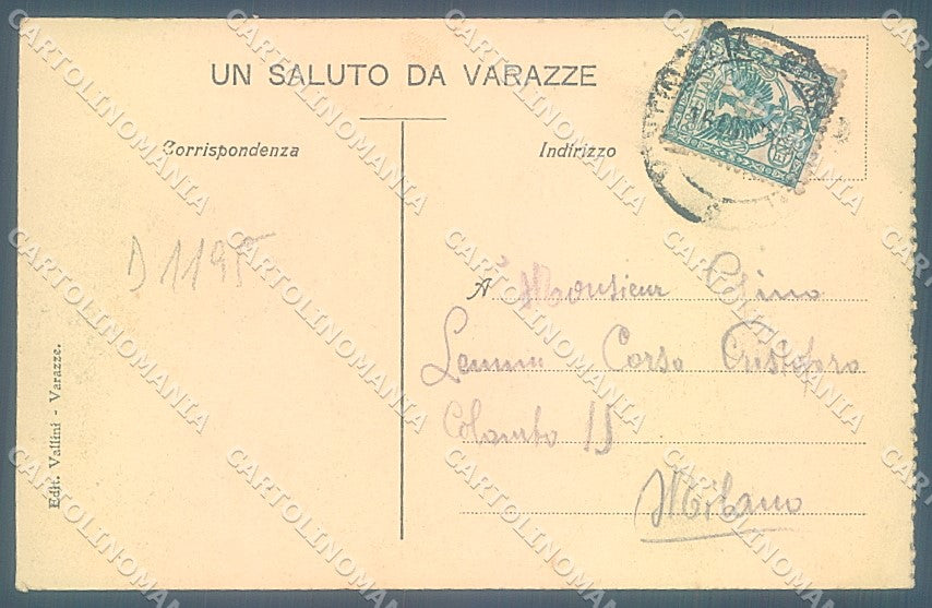 Savona Varazze Via Colombo saluto da cartolina JK4401 – retro