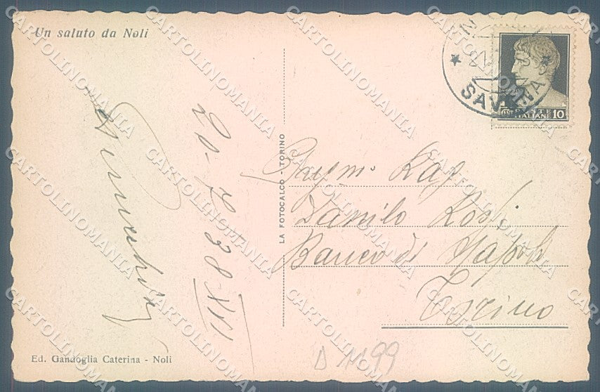 Savona Noli cartolina JK4403 – retro