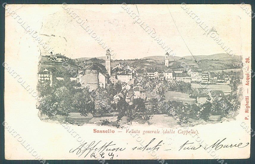 Savona Sassello PIEGA ANGOLO cartolina JK4408 – fronte