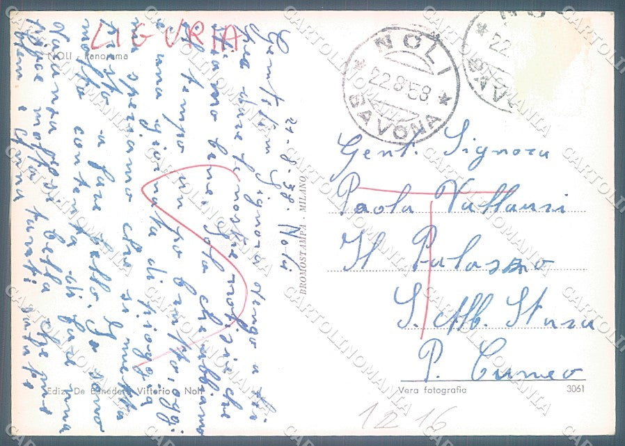 Savona Noli Foto FG cartolina JK4412 – retro