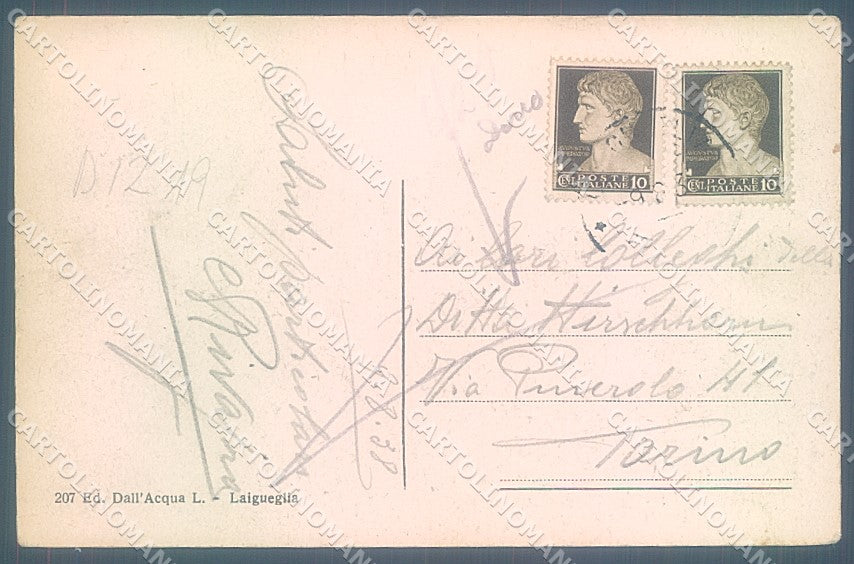 Savona Laigueglia Faro Capo Mele Brunner cartolina JK4414 – retro