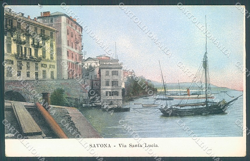 Savona Città Via Santa Lucia cartolina JK4420 – fronte