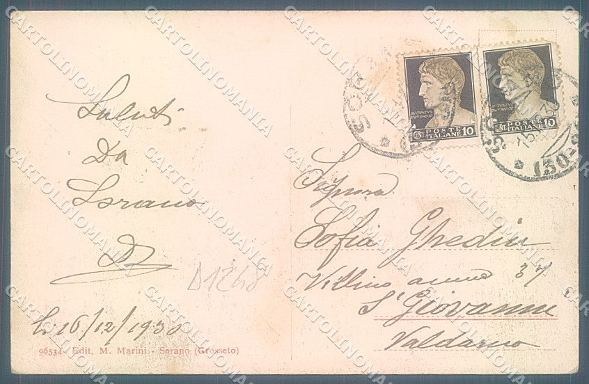 Grosseto Sorano cartolina JK4427 – retro