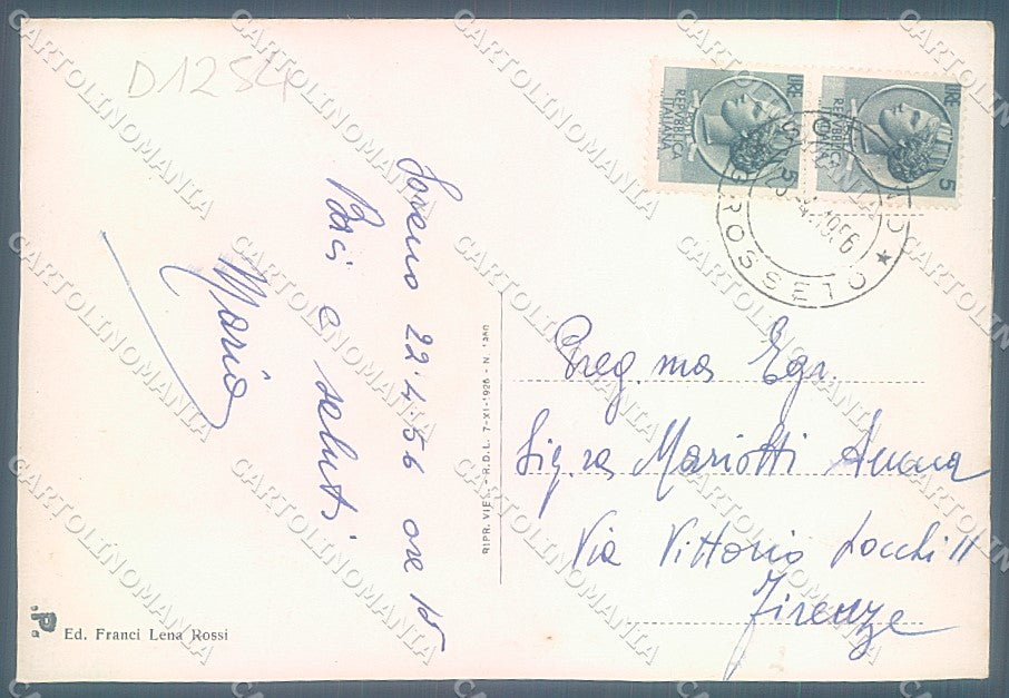 Grosseto Sorano FG cartolina JK4432 – retro