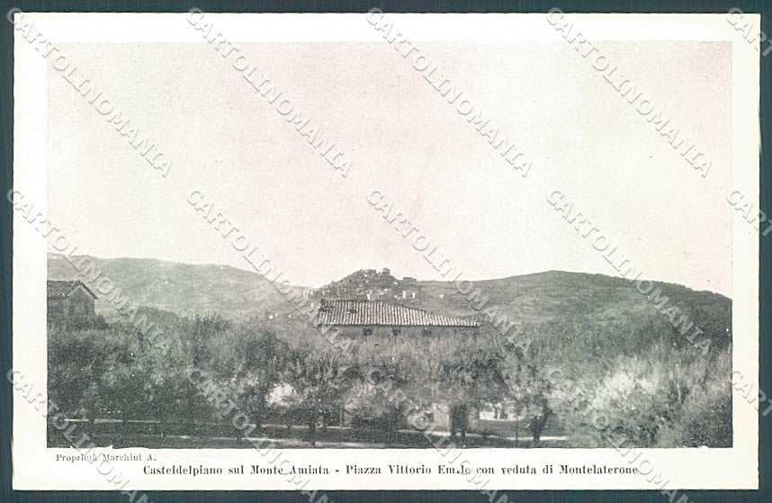 Grosseto Castel del Piano Piazza Vittorio Emanuele cartolina JK4448 – fronte