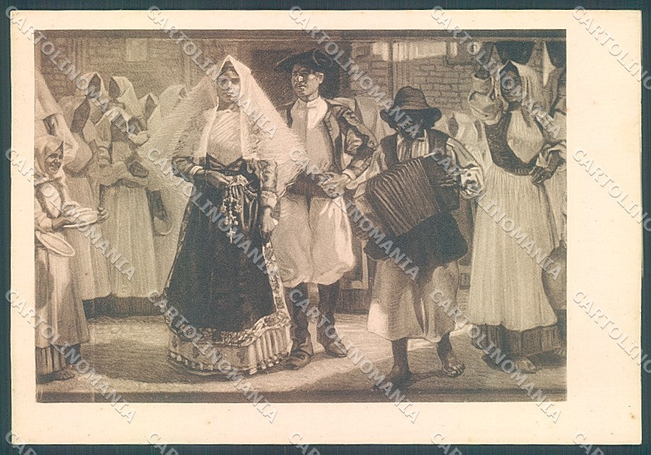 Cagliari Palazzo Civico Costumi Figari Filippo FG cartolina JK4468 – fronte