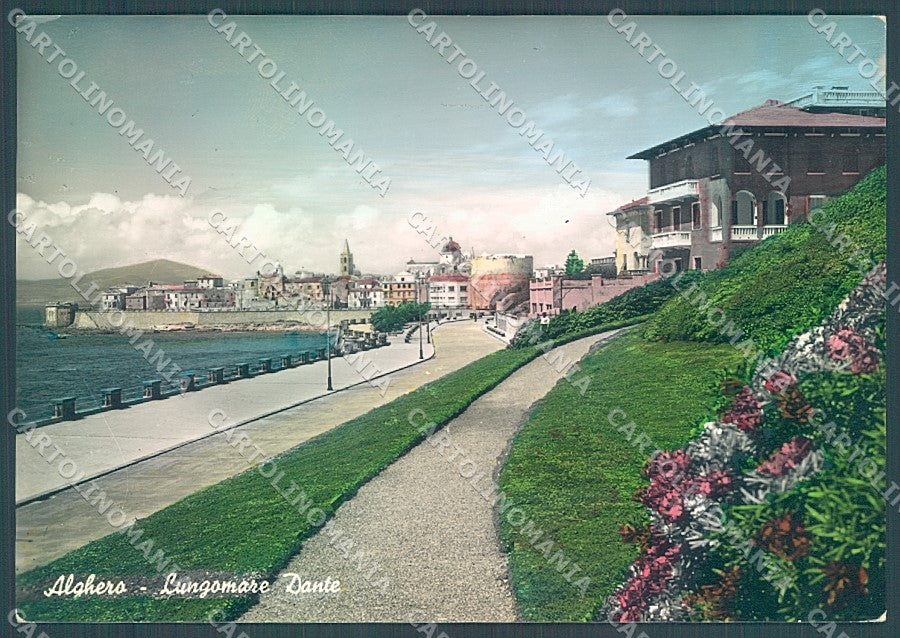 Sassari Alghero Lungomare Dante Foto FG cartolina JK4490 – fronte