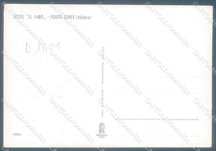 Sassari Alghero Porto Conte Hotel El Faro Alterocca Foto FG cartolina JK4491 – retro