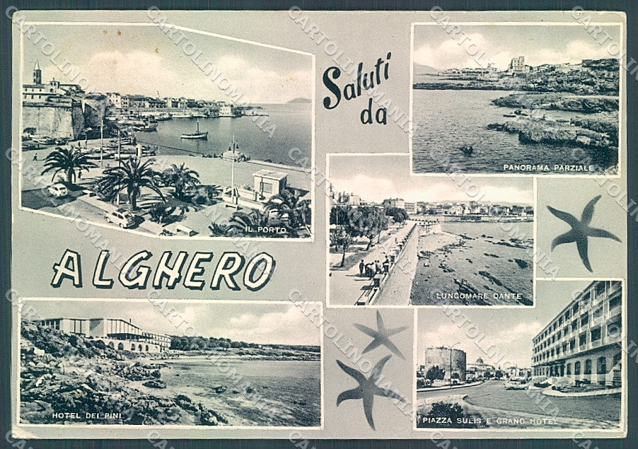 Sassari Alghero Grand Hotel saluti da Foto FG cartolina JK4493 – fronte