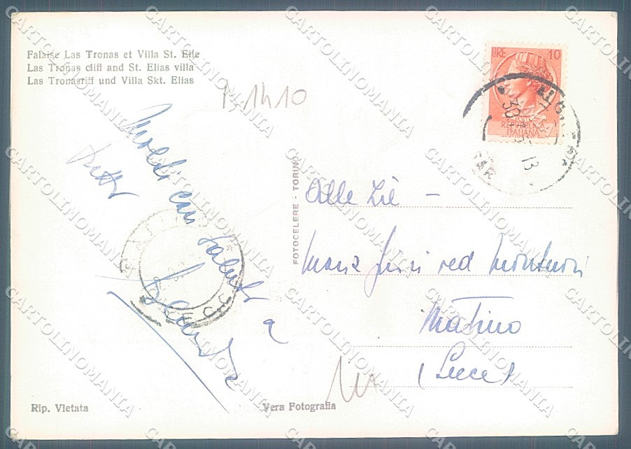 Sassari Alghero Scogliera Las Tronas Foto FG cartolina JK4496 – retro