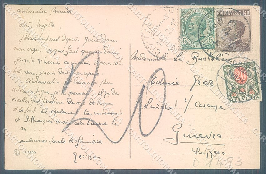 Roma Civitavecchia Calata Principe Tommaso Alterocca STRAPPINO cartolina JK4513 – retro