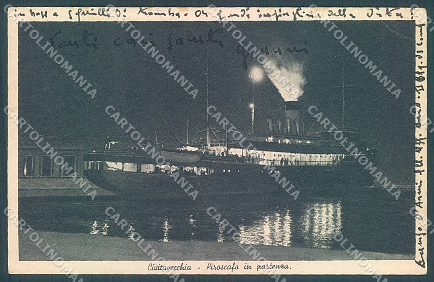 Roma Civitavecchia Piroscafo cartolina JK4516 – fronte