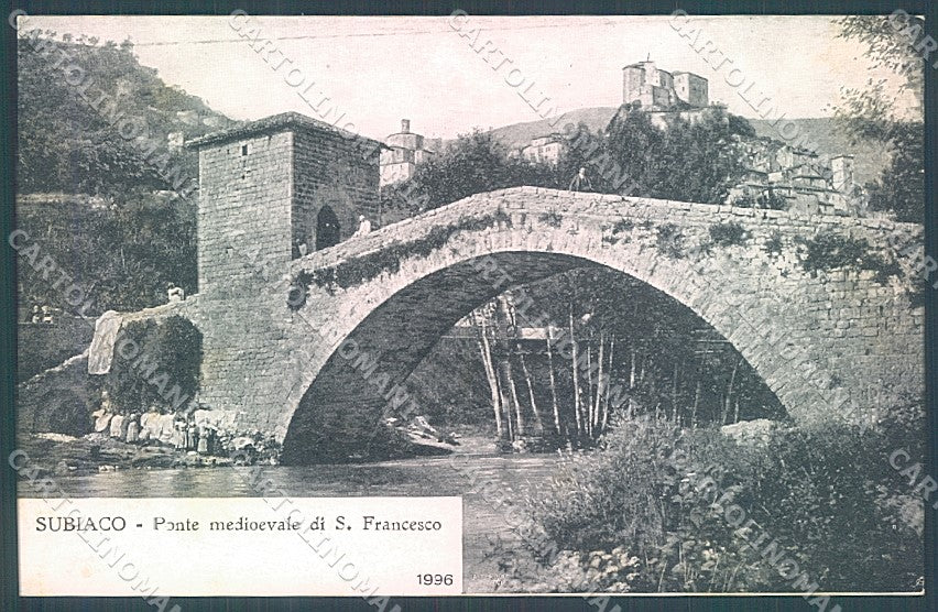 Roma Subiaco Ponte Medioevale San Francesco cartolina JK4534 – fronte