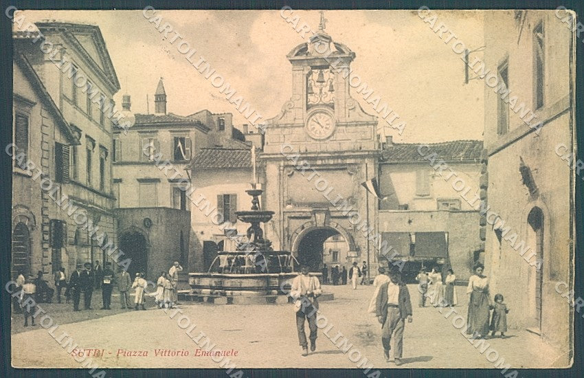 Viterbo Sutri Chiesa Piazza Vittorio Emanuele cartolina JK4537 – fronte