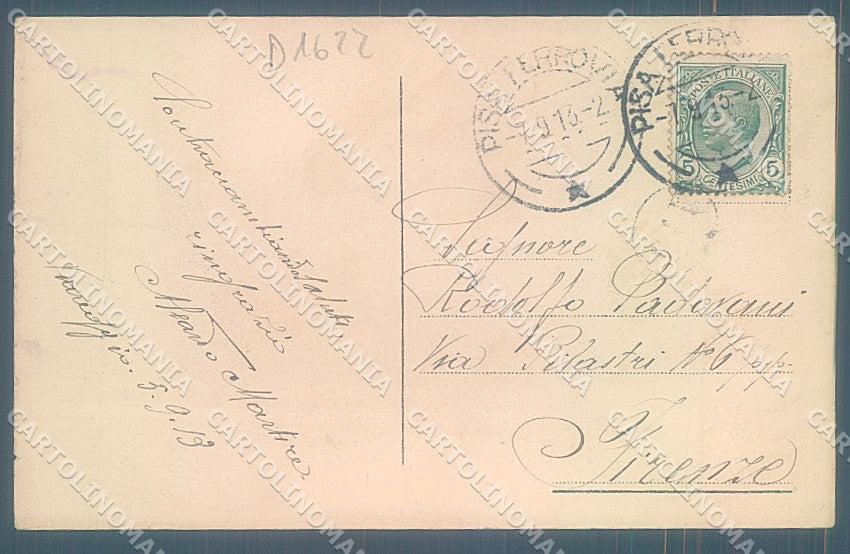 Lucca Viareggio Molo Barca a Vela cartolina JK4555 – retro