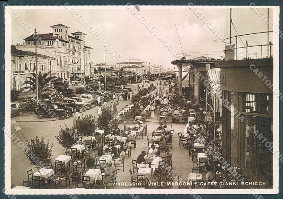 Lucca Viareggio Viale Marconi Bar Caffè Schicchi Foto FG cartolina JK4557 – fronte