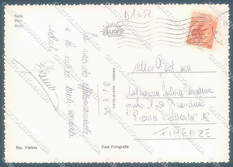 Lucca Viareggio Molo Barche Foto FG cartolina JK4558 – retro