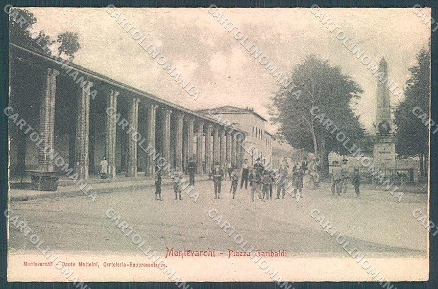 Arezzo Montevarchi Piazza Garibaldi cartolina JK4588 – fronte