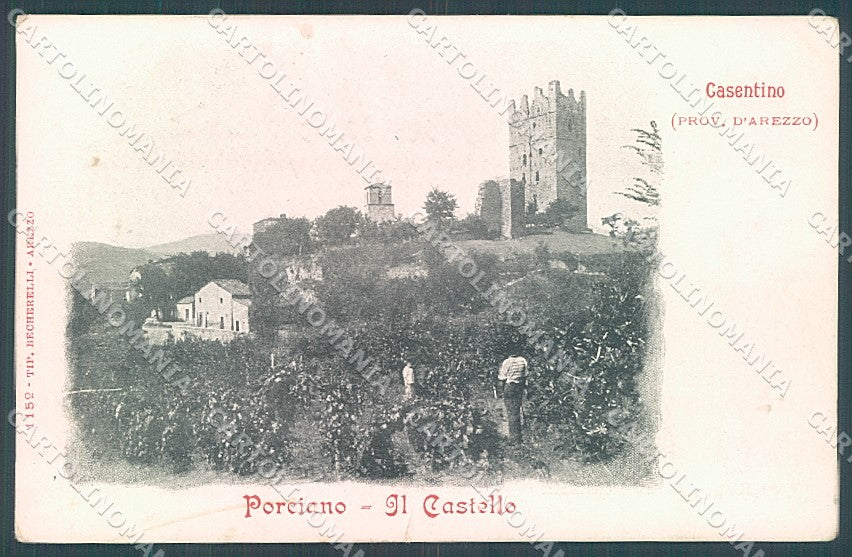 Arezzo Casentino Porciano Castello cartolina JK4592 – fronte