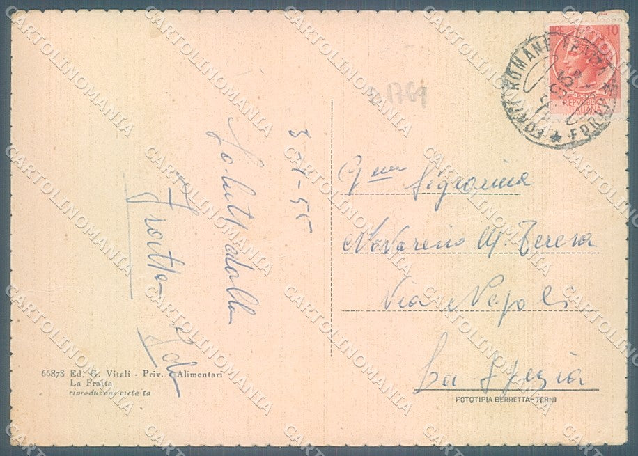 Forlì Cesena La Fratta Ingresso Terme PIEGHINE FG cartolina JK4598 – retro