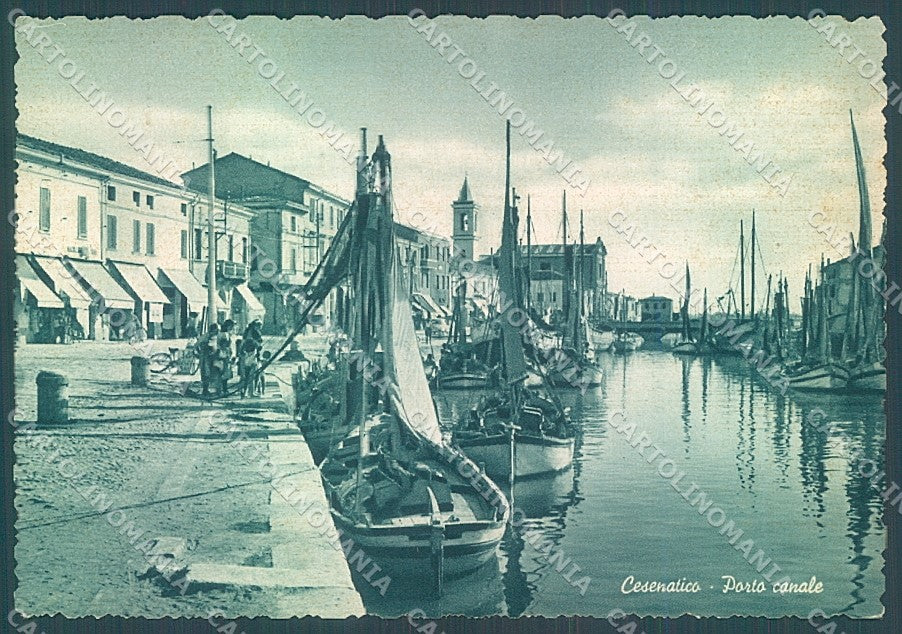 Forlì Cesena Cesenatico Barche Porto Canale FG cartolina JK4601 – fronte