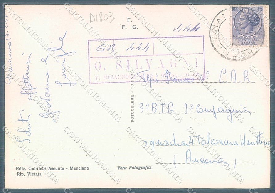 Grosseto Manciano saluti da Foto FG cartolina JK4607 – retro