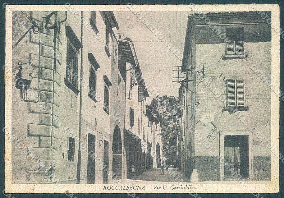 Grosseto Roccalbegna Via Garibaldi PIEGA ANGOLO FG cartolina JK4611 – fronte