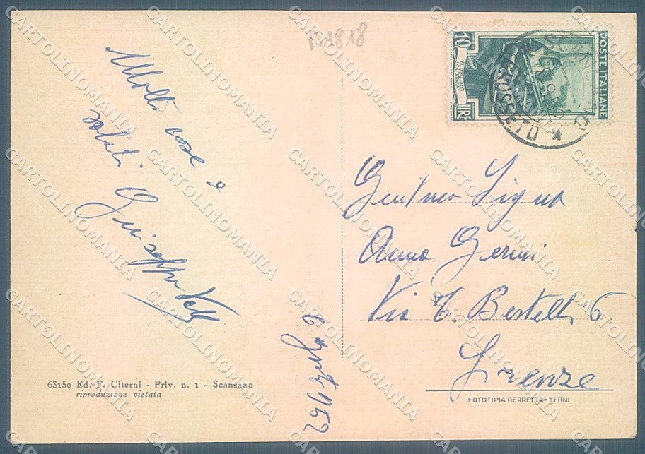 Grosseto Scansano PIEGA ANGOLO FG cartolina JK4612 – retro