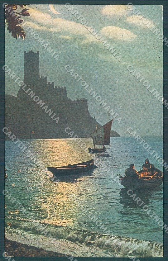 Verona Malcesine Lago di Garda Castello Tramonto Cecami cartolina JK4620 – fronte
