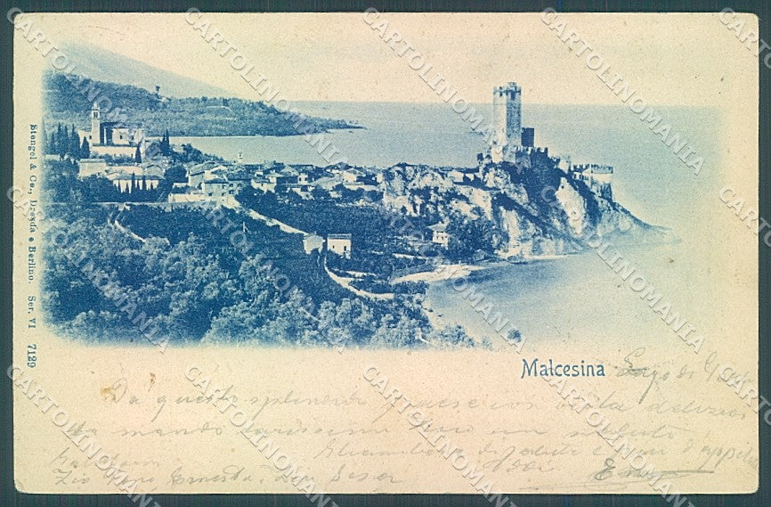 Verona Malcesine Lago di Garda Castello Stengel VI-7129 PIEGHE cartolina JK4623 – fronte