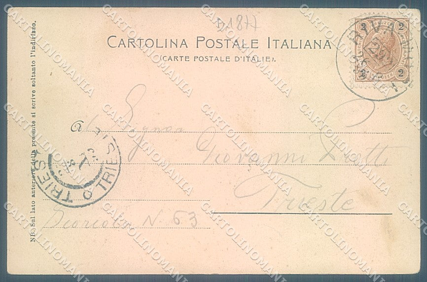Verona Malcesine Lago di Garda Castello Stengel VI-7129 PIEGHE cartolina JK4623 – retro