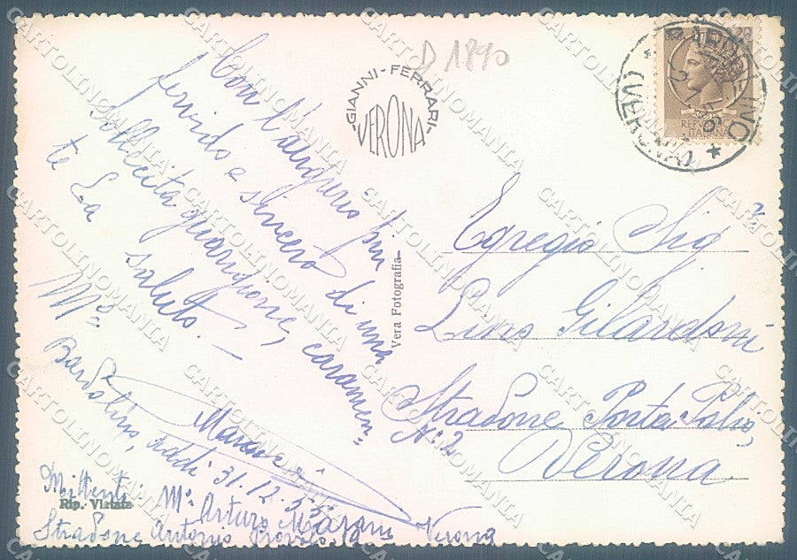 Verona Bardolino Lago di Garda Foto FG cartolina JK4625 – retro