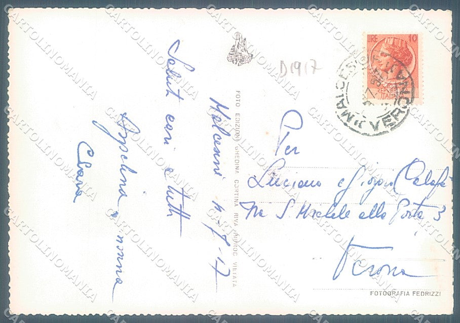 Verona Lago di Garda Malcesine Castello Foto FG cartolina JK4634 – retro