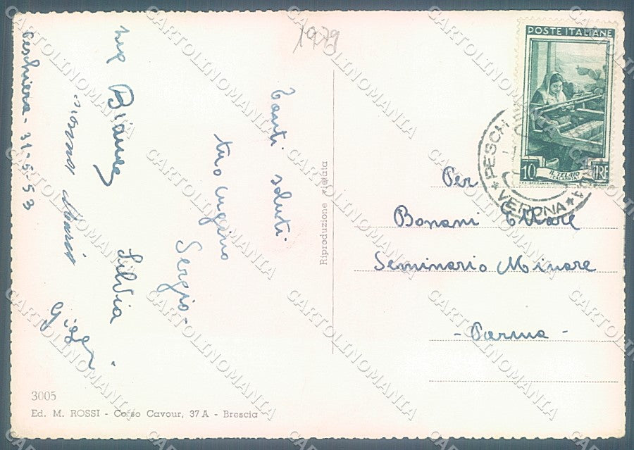 Verona Peschiera del Garda Lago Battello Foto FG cartolina JK4642 – retro