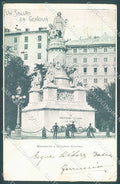Genova Città Monumento Colombo Grand Hotel saluto da PIEGHINE cartolina JK4657 – fronte