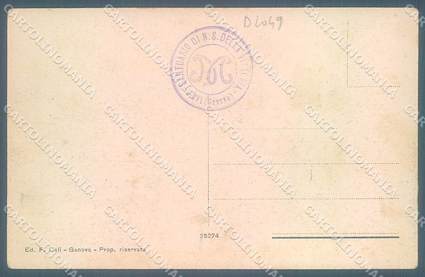 Genova Giovi Santuario PIEGA ANGOLO cartolina JK4659 – retro
