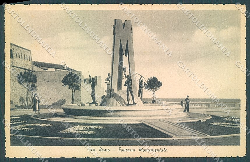Imperia San Remo Fontana Monumentale Cecami cartolina JK4661 – fronte