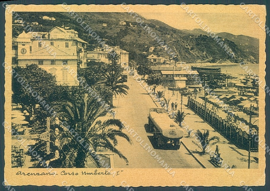 Genova Arenzano Corso Umberto I FG cartolina JK4663 – fronte