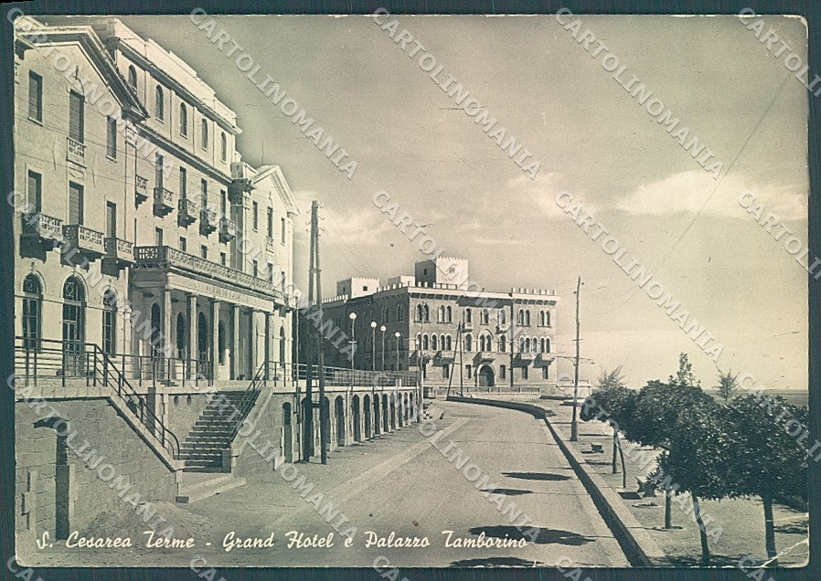 Lecce Santa Cesarea Terme Grand Hotel PIEGA ANGOLO Foto FG cartolina JK4666 – fronte