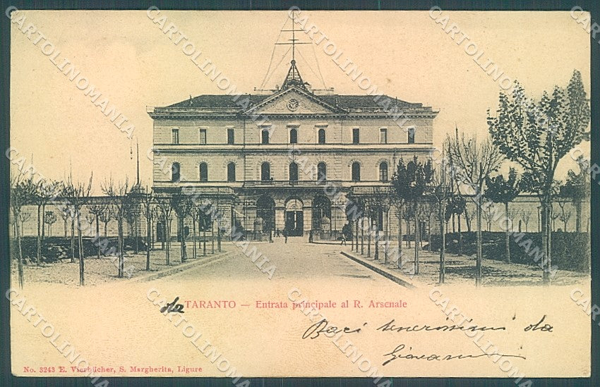 Taranto Città Marina Arsenale cartolina JK4673 – fronte