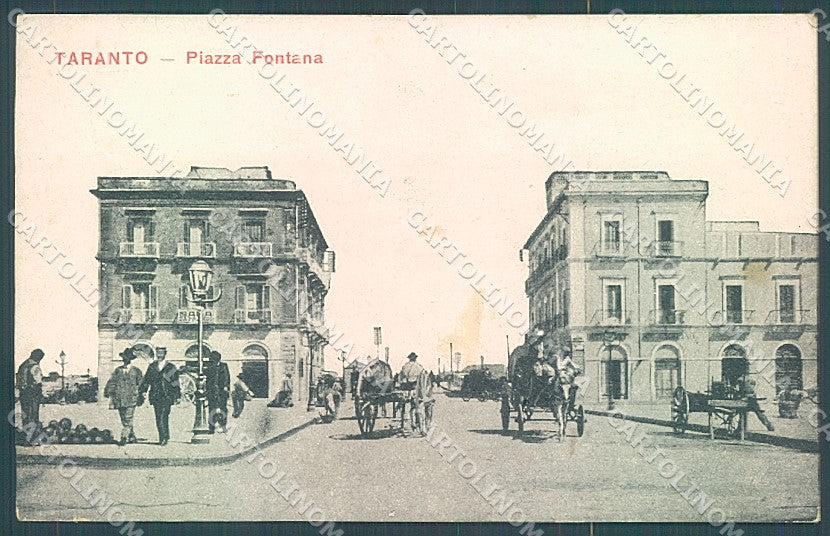 Taranto Città Piazza Fontana cartolina JK4689 – fronte