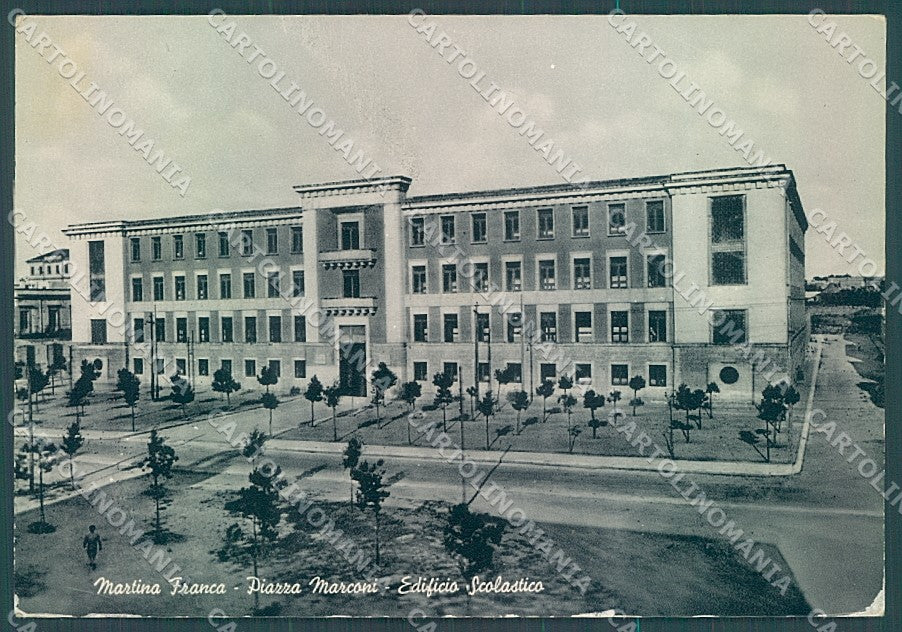 Taranto Martina Franca Piazza Marconi Scuole Foto FG cartolina JK4695 – fronte