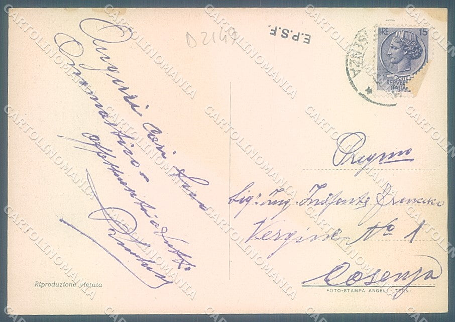 Cosenza Paola Santuario San Francesco saluti da FG cartolina JK4710 – retro