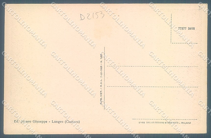 Cosenza Lungro cartolina JK4711 – retro
