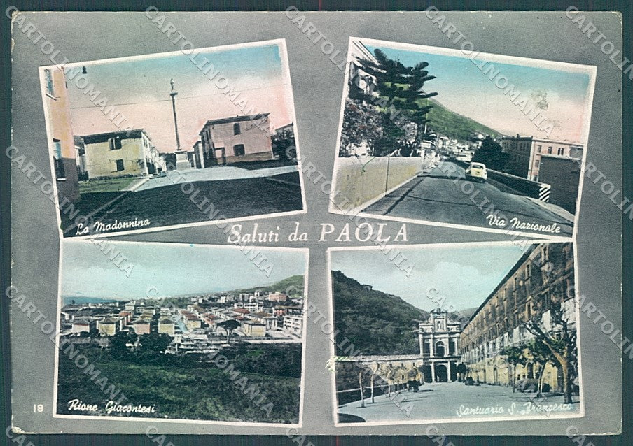 Cosenza Paola Santuario San Francesco saluti da Foto FG cartolina JK4716 – fronte