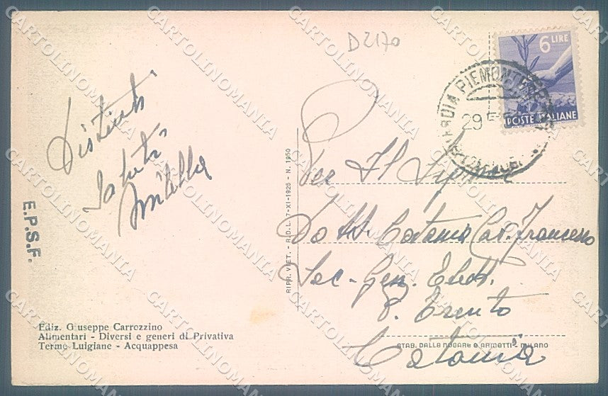 Cosenza Terme Luigiane cartolina JK4717 – retro